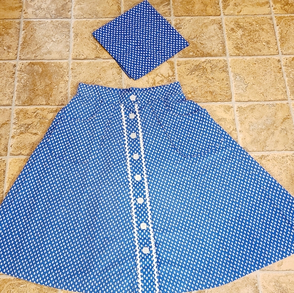 1960’s Groovy Mod Floral Mini Handmade A-Line Skirt - Picture 2 of 7